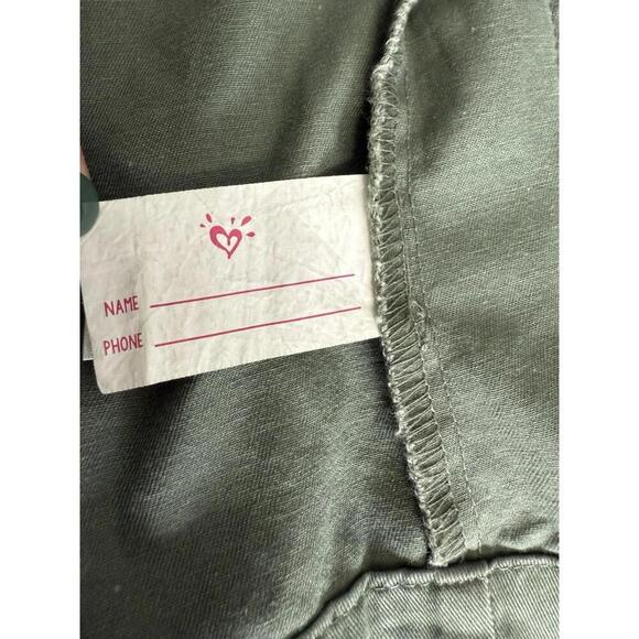 Justice Jacket Girls Size 10 Army Green Utility Parka Lightweight Coat - Picture 6 of 7